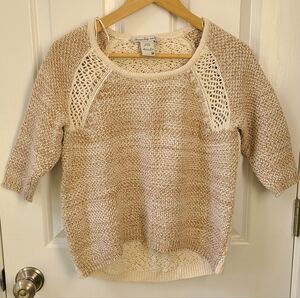 American Rag M Sweater Beige Cotton